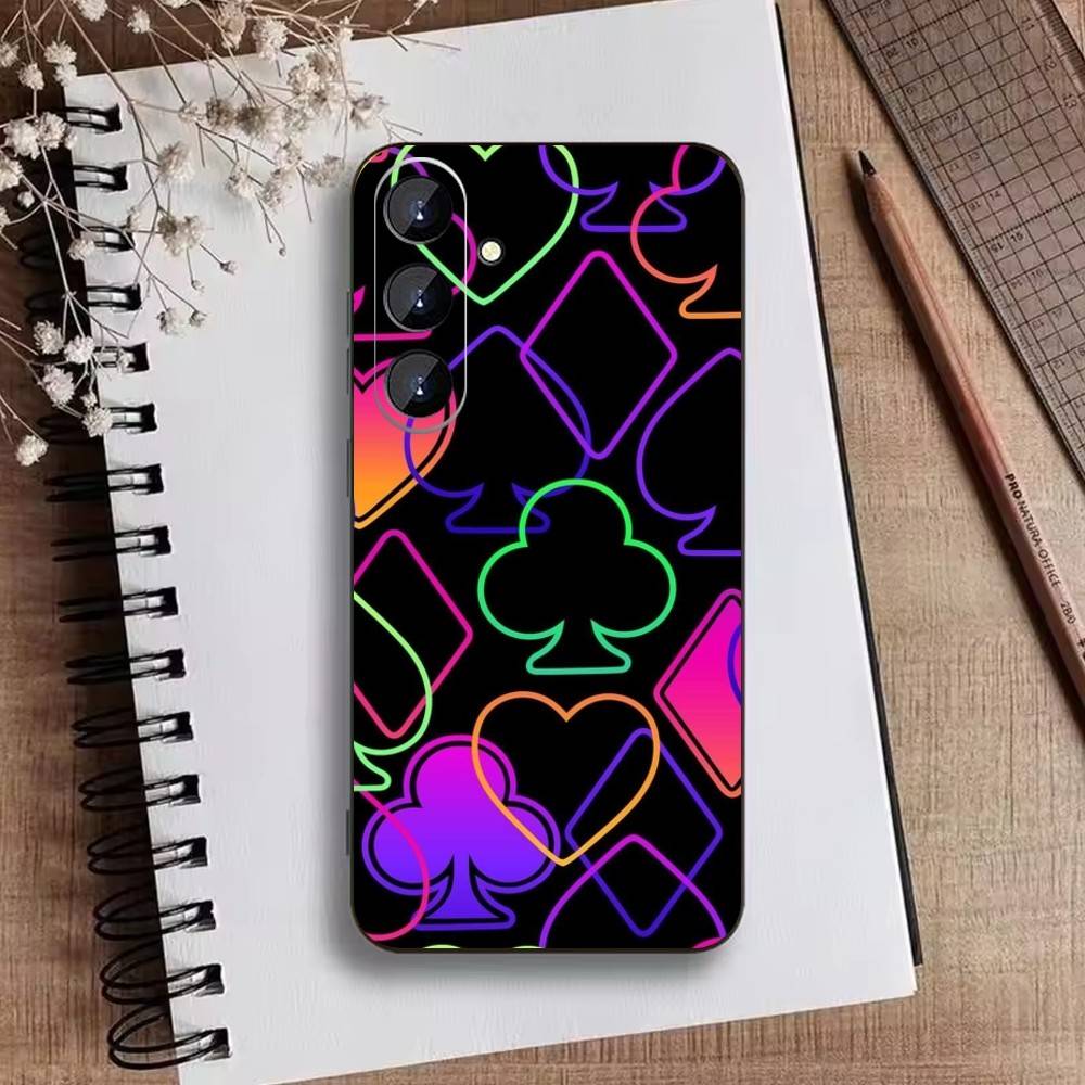 Coque de téléphone mignonne Y2K Fraises Étoiles pour Samsung Galaxy A73, A72, A71, A70, A52, A51 Autres Housse Noire Souple