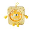Compact USB Rechargeable Cheese-Shaped Desktop Fan with Three Speeds