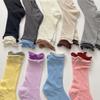 Korean Fashion Matching for Women Ankle Socks Double Ribbed Matching Midtube Socks for Women Light Linen Gray Socks