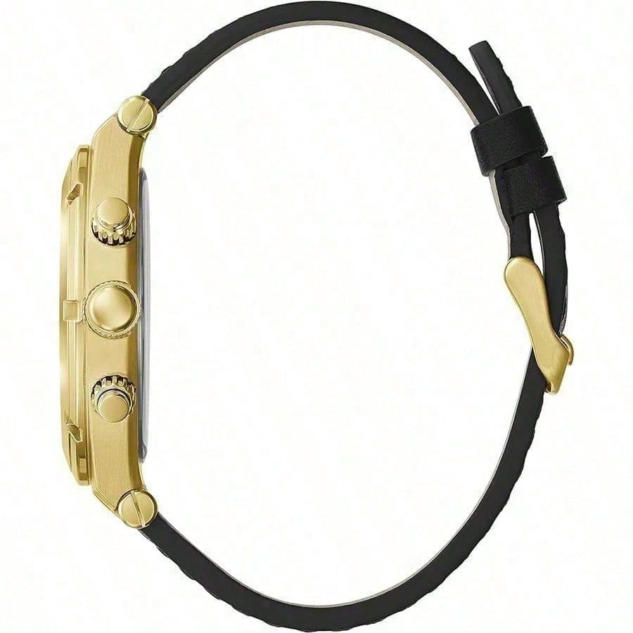 Guess Watches For Men Continental Multifunction Three-eyed Dial Brown/Black/Khaki Leather Strap Watch For Men Gift For Men GW0262G2