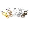10pcs Split Key Ring Swivel Connector Carabiner for Jewelry Finding Making Gold Silver Plated Lobster Clasp Hooks DIY Keychains