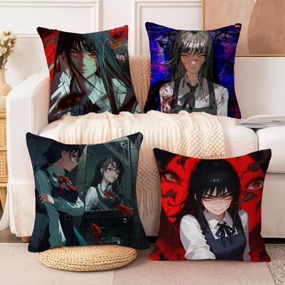 Chainsaw-Man Mitaka Asa Pillow Anime Pillow Sofa Bed Head Pillow Cover Cushion Cover 45x45 Cm Fashion