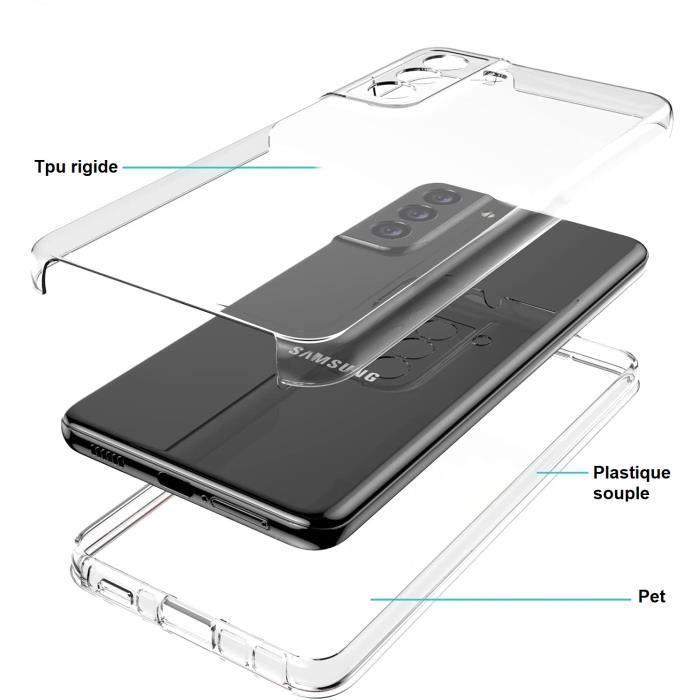 Coque - Phonillico - Samsung S21 FE 5G - 360 Intégrale - Transparent - Souple