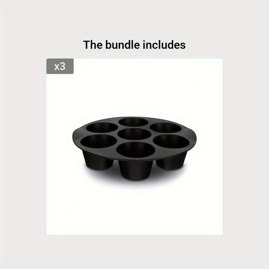 1pc Muffin Pan Cupcake Tray, 7-hole Cake Mold, Air Fryer Silicone Muffin Pans For Baking, Cupcake Mold For Air Fryer Accessories