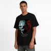 Cyberpunk Style Mechanical Skull Print Men's Casual T-Shirt Pure Cotton T-shirt
