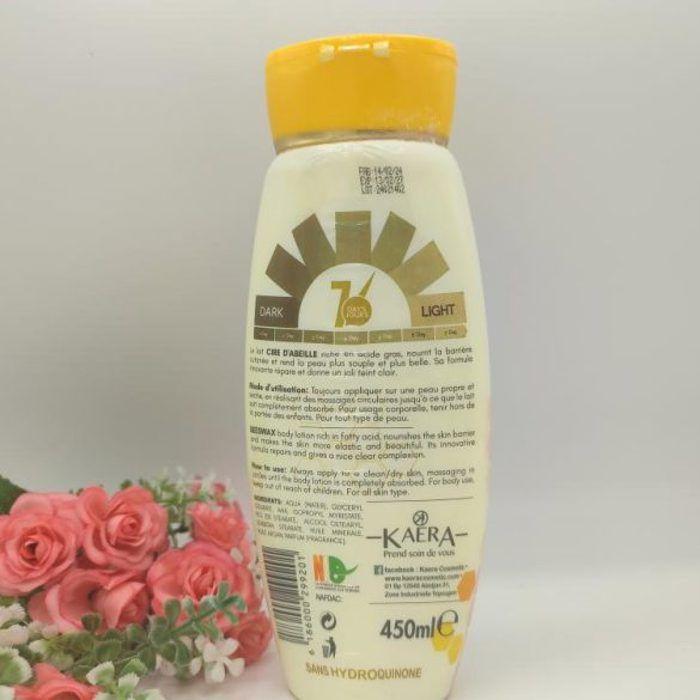 Lait réparateur - CIRE D’ABEILLE - 450ml - Élimine vergetures - Riche en acides gras - Pour tous types de peau