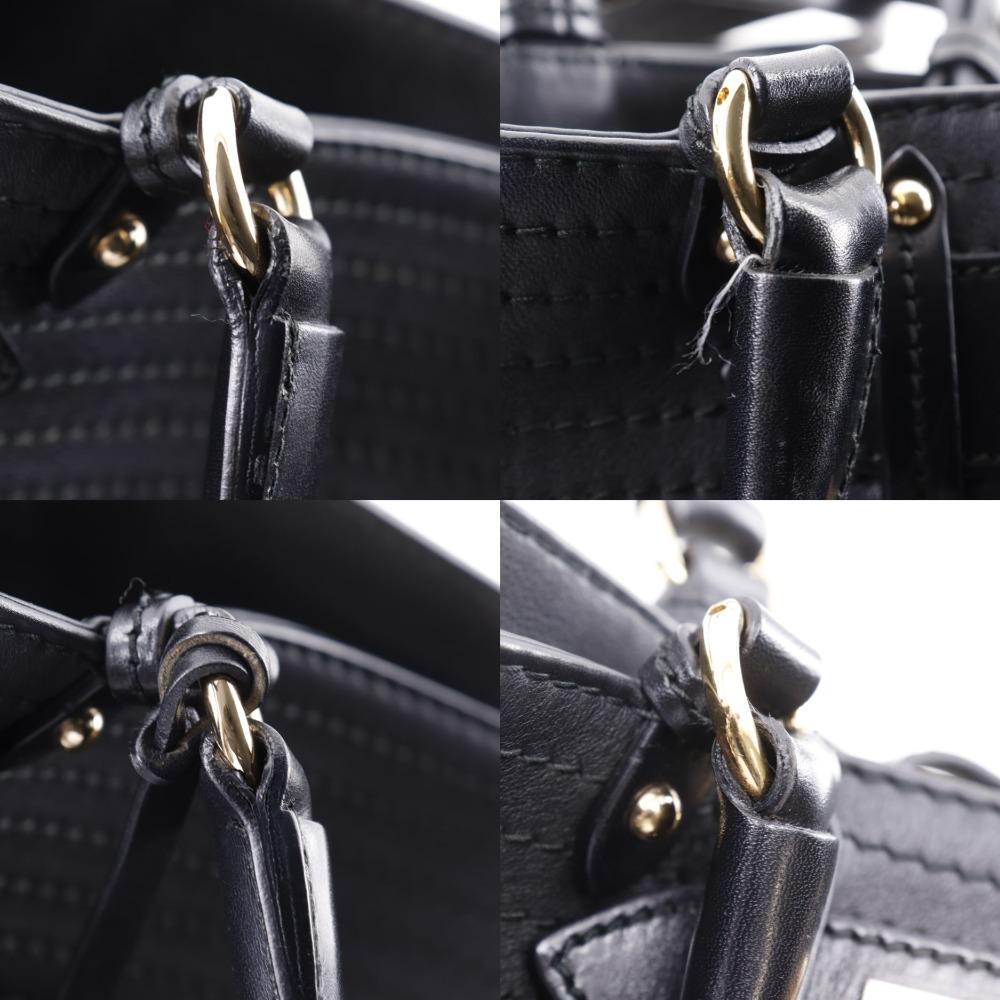 Salvatore Ferragamo Gancini Tote Bag AB-21C464 2WAYSkulderveske svart Kalveskinn Kvinner Brukt