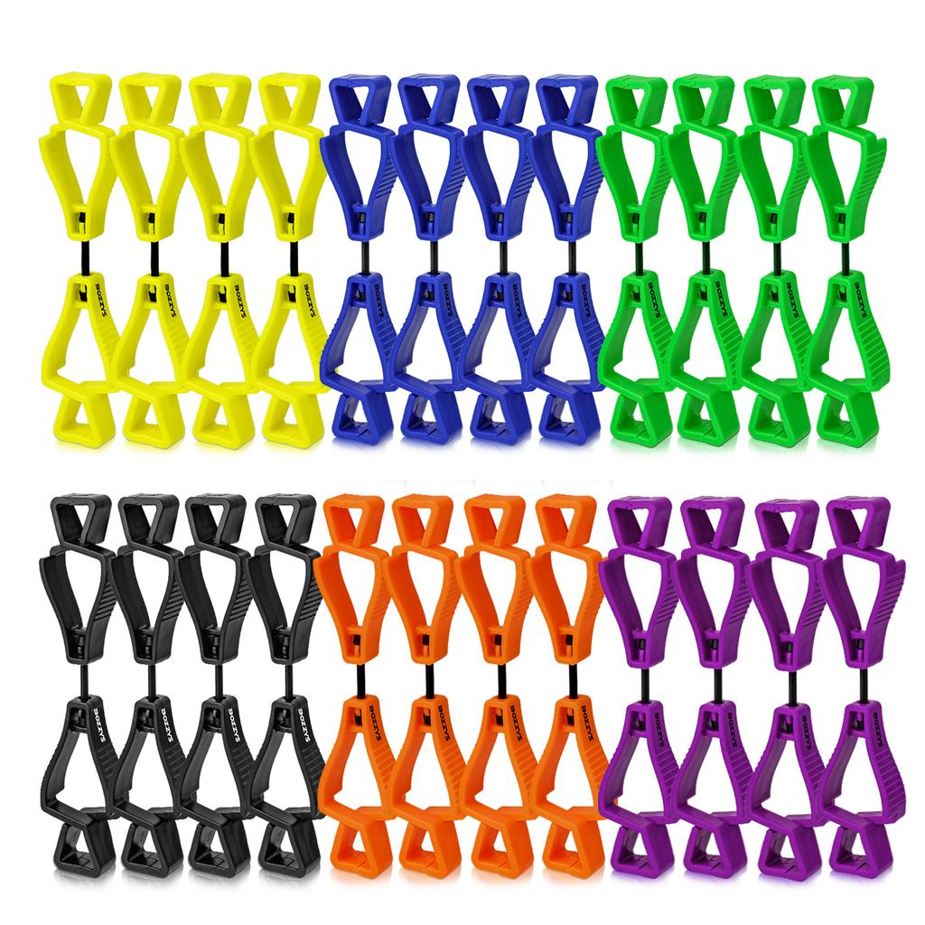 BOZZYS Plastic Safety Gloves Clips for Work Glove Holders Anti-Drop Clamp Outdoor Grabber Construction Gloves Holder