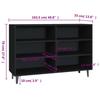 VidaXL Black Buffet 103.5x35x70 Cm Particleboard