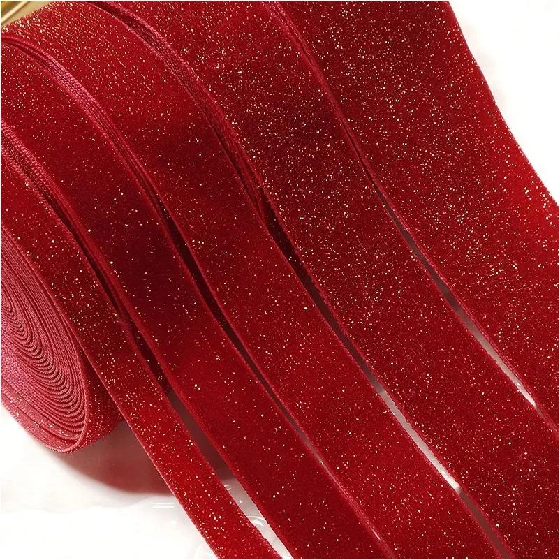 5m Christmas Decoration Red Ribbon Artificial Home Room Decor Christmas Tree Pendant For New Year Cake Craft Gifts Box Accessory