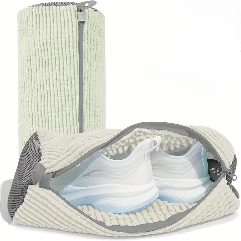 1pz Borsa per Lavaggio Scarpe a 360° - Riutilizzabile, Lavabile in Lavatrice, Chiusura con Cerniera, Resistente allo Sbiadimento per Scarpe da Ginnastica e Calzature