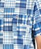 Munsingwear Short Sleeve Collared Madras Check BL00 Golf Men's Shirt, MG5SHS41M, (Blue), Moisture-Wicking, Quick-Drying, Cooling,