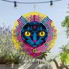 10-Zoll Verspieltes Katzen-Design Windspiel - 360° Drehende Hängedekoration mit Lebhaften Farben, Perfekt für Garten, Terrasse