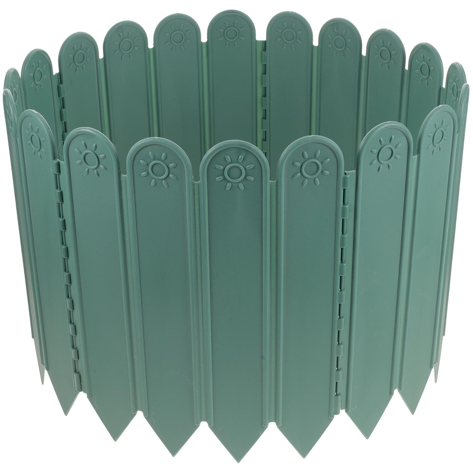 1 Bag Plastic Lawn Edging Fence Garden Border Reusable Weatherproof Low Maintenance Flower Bed Pathway Divider Landscape Fence verde