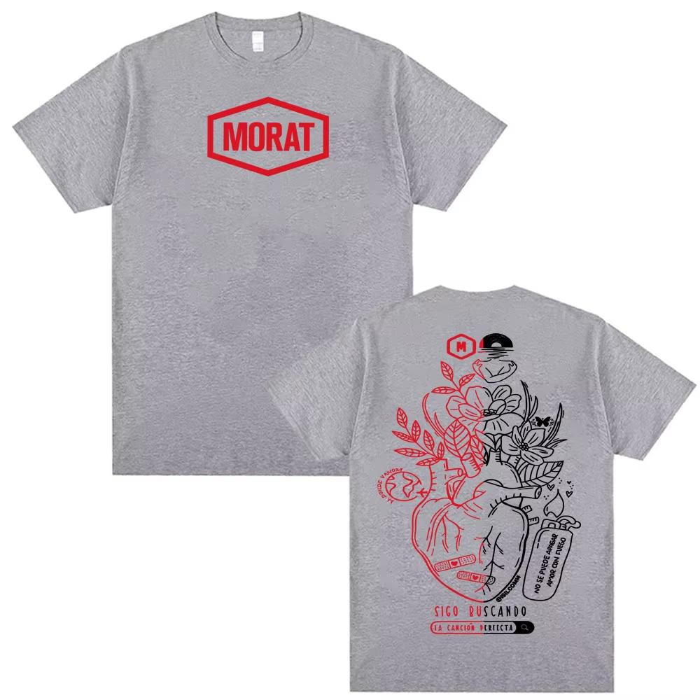 Rockband Morat Album Grafik Bedrucktes T-Shirt Herren Damen Hip Hop Vintage Trendige T-Shirts Rundhals Baumwolle Kurzarm T-Shirt