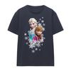 Frozen Womens/Ladies Anna And Elsa Snowflake Portrait T-Shirt
