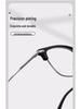 Men's Ultralight Browline Titanium Eyeglass Frame with Anti-Blue Light Lenses, Prescription-Ready