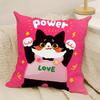 Cute cartoon cat patterns Pillow Case Natural Linen Double-Sided Printing Sofa Home Decor Cushion Cover