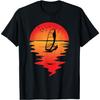 NEWTRUE Windsurfer Vintage Romantic Sunrise Sunset Neck Sinker T-Shirt