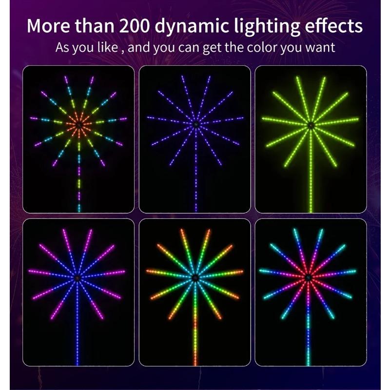RGB Firework Strip Lights LED Bluetooth APP Control Neon Strip USB 5V Changing Smart Lamp Sync Music Bedroom Decor Dream Light