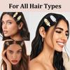6 no-trace hair clips, non-bending styling clips, suitable for bangs, hair salons, and face washing, duckbill clips with rhinestones and pearls