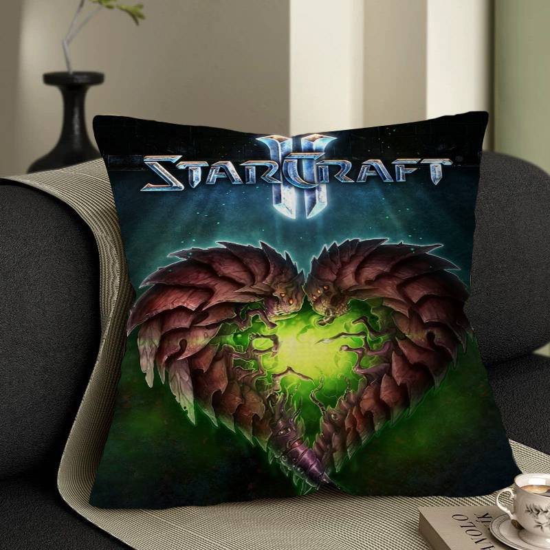 S-Starcraft 2 Pillowcase Toon Gift Cushion Cover Bedroom Home Sofa Chair Seat Decor Pillow Case