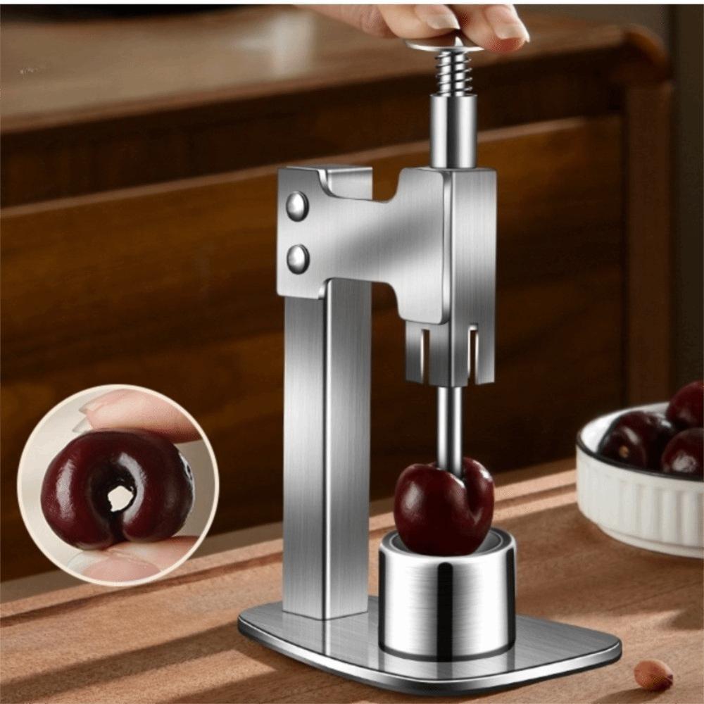 Manual Stainless Steel Red Dates Corer Press Type Cherry Pitter Olive Core Remover  Dessert
