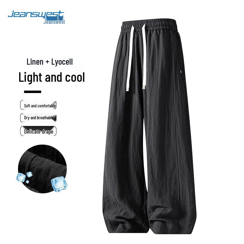 Jeanswest Men s Summer Breathable Linen Blend Trousers 3XL