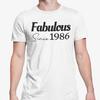 40th Birthday T Shirt Fabulous Since 1986 / Forty Years Old Year Adult Clothing Top Gift For Her Friend Partywear