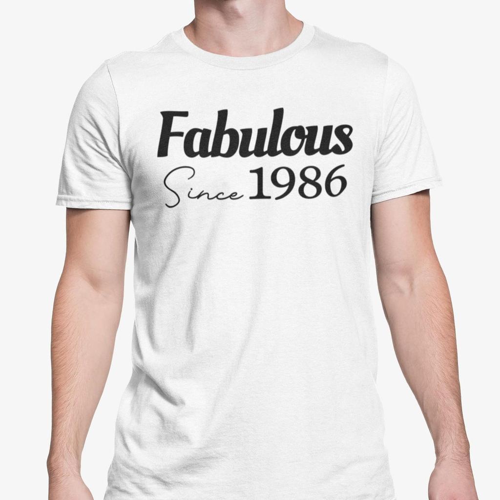 40th Birthday T Shirt Fabulous Since 1986 / Forty Years Old Year Adult Clothing Top Gift For Her Friend Partywear