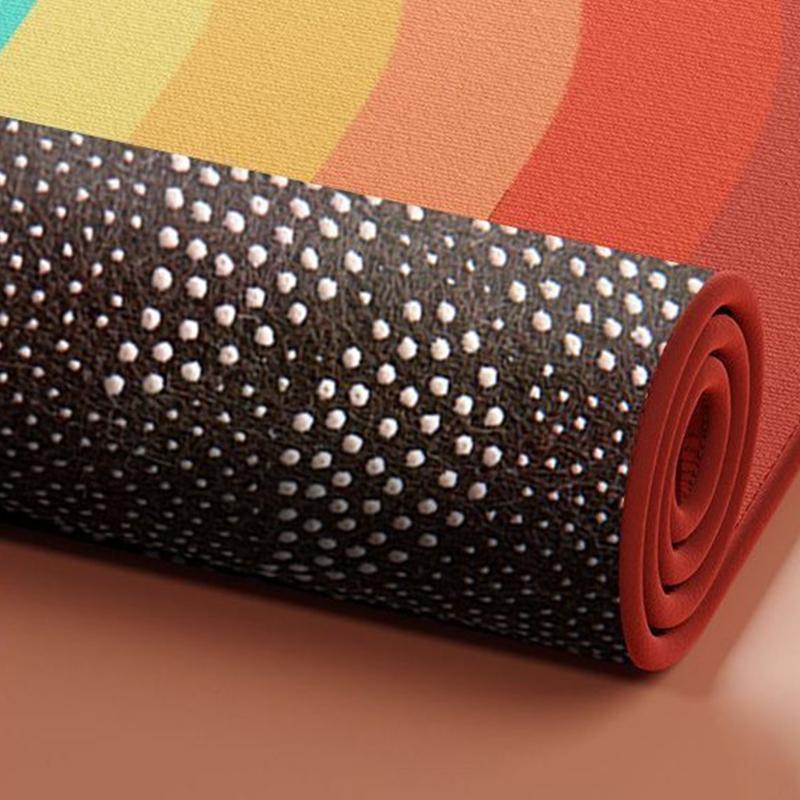 Corda per Saltare Tappetino Yoga, Arcobaleno, Sport, Casa, Assorbi-urti, Tappetini per Pavimento, Fitness, Tappeto Antiscivolo, Ispessito, Silenzioso