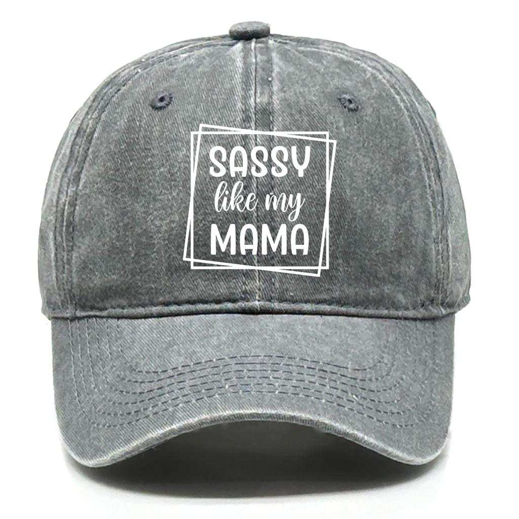 Unisex Snapback Baseball Caps Sassy Like Mama Snapback Cap Washed Retro Vintage Adjustable Caps Ideal Choice For Street Style