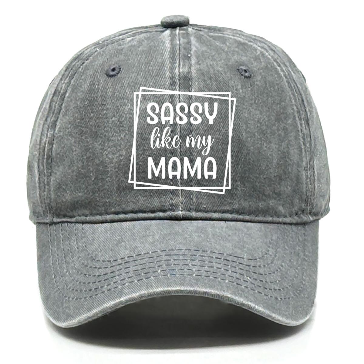 

Unisex Snapback Baseball Caps Sassy Like Mama Snapback Cap Washed Retro Vintage Adjustable Caps Ideal Choice For Street Style сірий