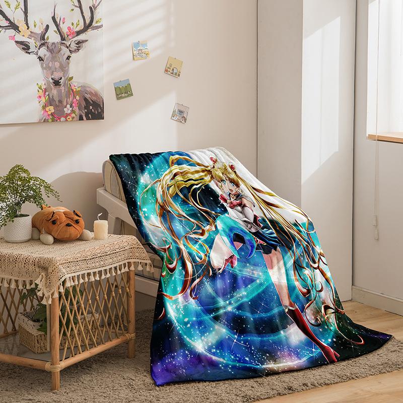 Cartoon Beautiful Girl Series Double-Sided Flannel 3D Digital Printing Blanket Blanket