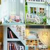 Spilay DIY Miniature Dollhouse Kit with LED, 1:24 Scale Wooden Furniture Craft Toy for Adults and Teens