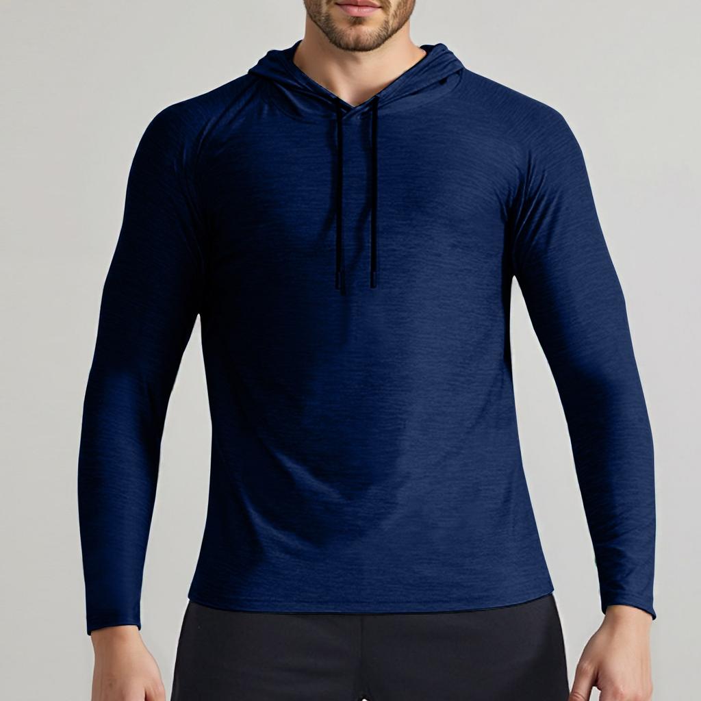 Men's Sports Mesh Quick-drying Long-sleeved Hooded Shirt Hoodie