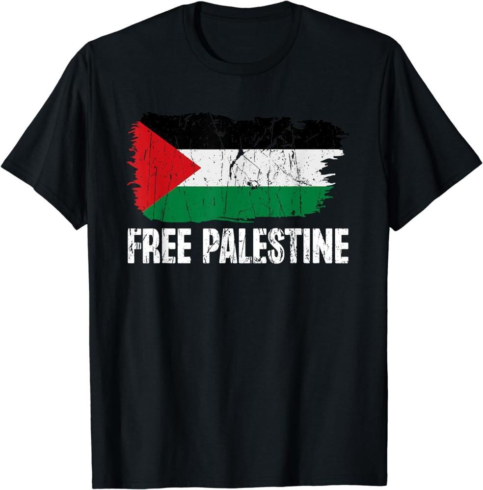 Free Palestine Support Palestine Flag and Gaza Jerusalem Unisex T-Shirt