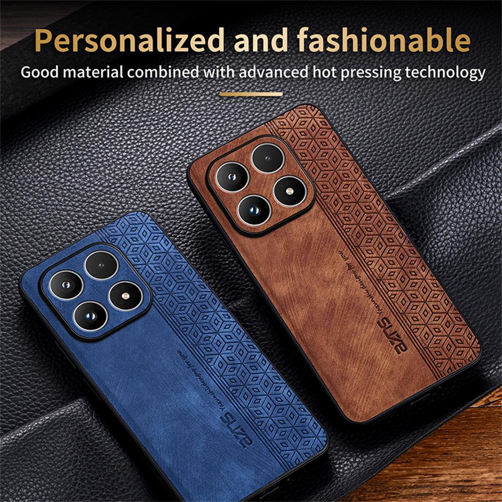 AZNS For Xiaomi 15T Case Protective PU Leather Covered TPU Phone Shell