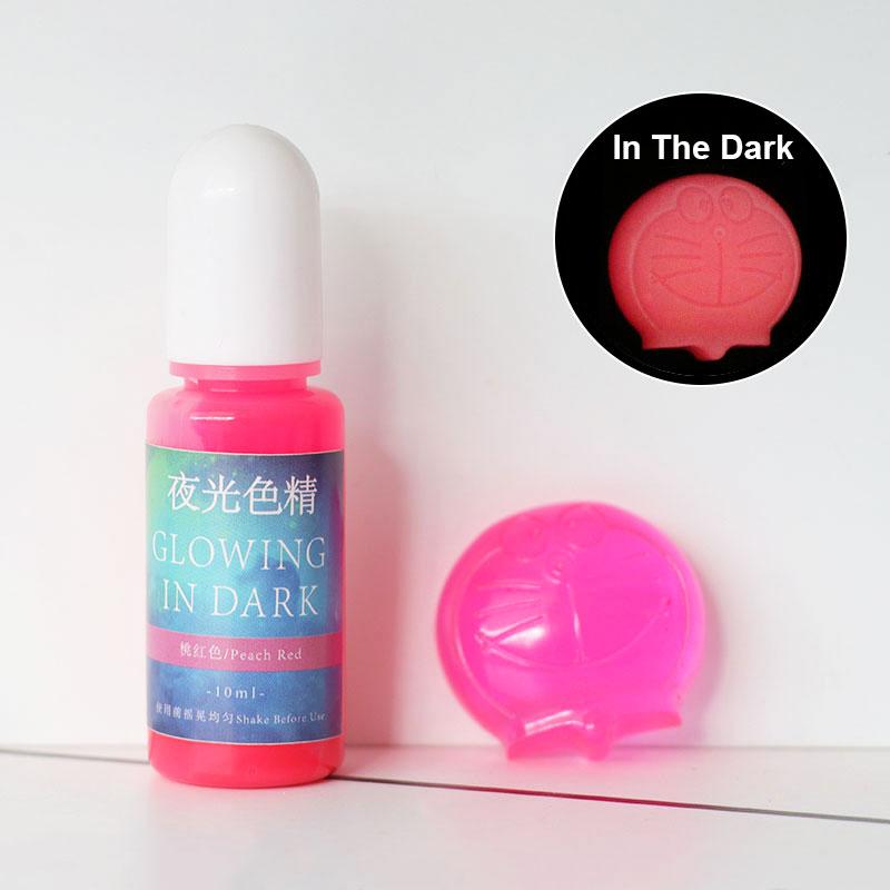 Silicone world 10ML 20 Colors Fluorescent Pigment Luminous Paint Resin Dye UV Resin Coloring Epoxy Resin Pigment for DIY Crafts