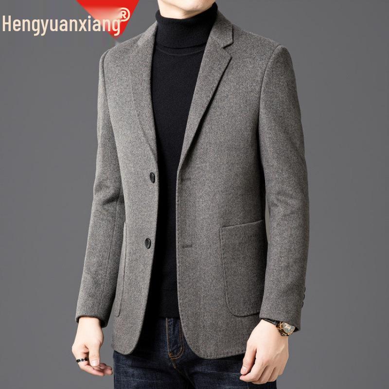 Hengyuanxiang 2025 Double-Sided Wool Suit Jacket with Removable Down Liner