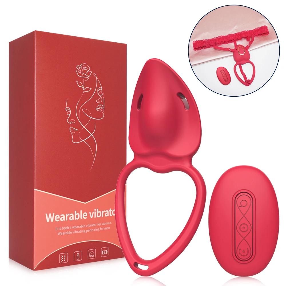 Wearable Panty Strap Vibrator Remote Controlled 10 Modes Clitoris Stimulator Adult Sex Toys & Games for Women Couples Play