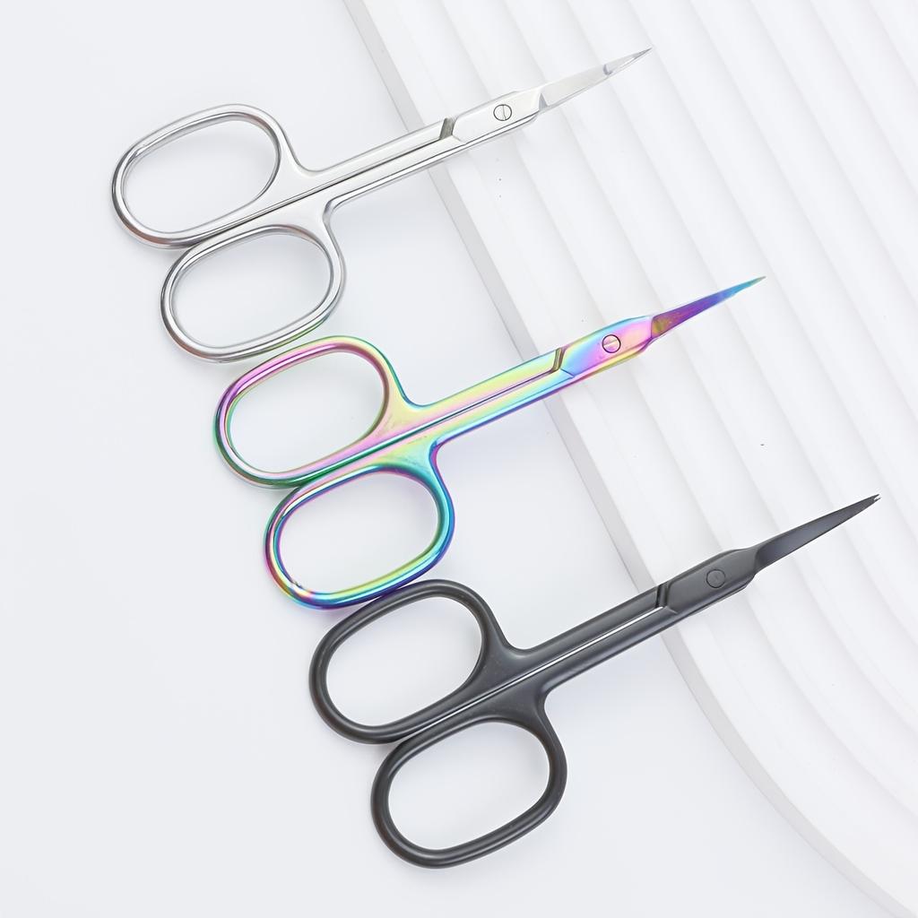 Professional Stainless Steel Cuticle Scissors & Beauty Scissors Nail Cuticle Trimmer Cuticle Cutter1pc Pointed Curved Blade