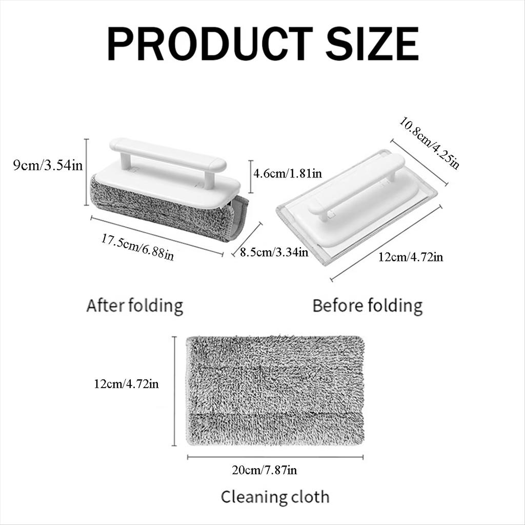 UNTIOR Multipurpose Brush Efficiently Foldable Detachable Dust Removal Mop for Window Groove Track Crevice Desktop Cleaning Tool