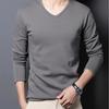 Herren Plüsch Thermisches Langarm T-Shirt Unterhemd Rundhals Shirt Mode Plus Samtgefüttertes T-Shirt