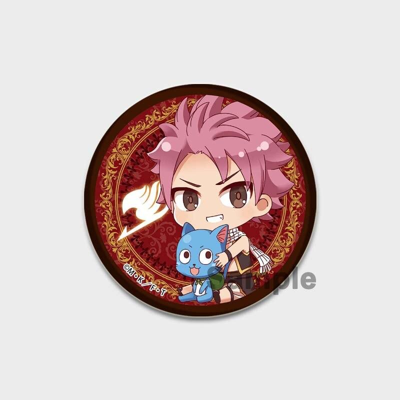 58MM Cute Fairy Tail Email Pins Cosplay Odznak Kreslený Natsu Lucy Brož Anime Pin Collection Batohy Oblečení Klobouk Dekorace Dárky