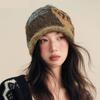 Slouchy Beanie Elastic Headgear Winter Hat for Running Outdoor Sports Skiing Khaki