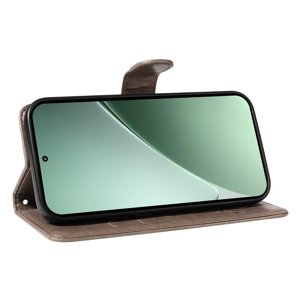 For Xiaomi 15 Pro PU Leather Cases Flower Pattern Wallet Stand Phone Cover with Strap