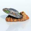 Sunken Spaceship Aquarium Decorations UFO Ornaments Resin Material Betta Hideout for Small Medium Fish for Tank