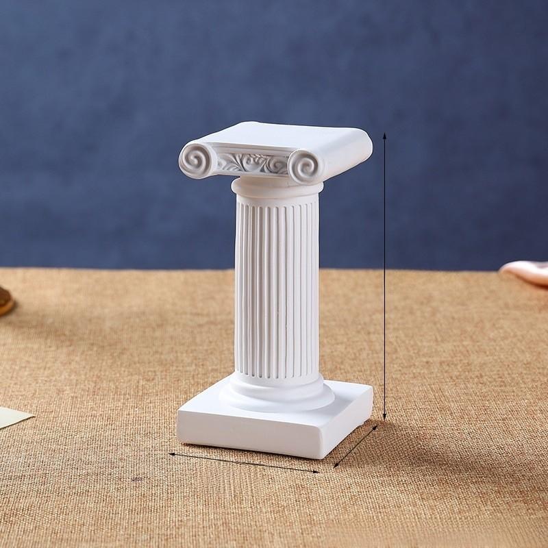 Desktop Roman Column Decor With Creative Candle Holder For Home Display Office