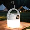 Solar camping light USB rechargeable with metal hook tent light display battery level Outdoor activity camping fishing Compact design